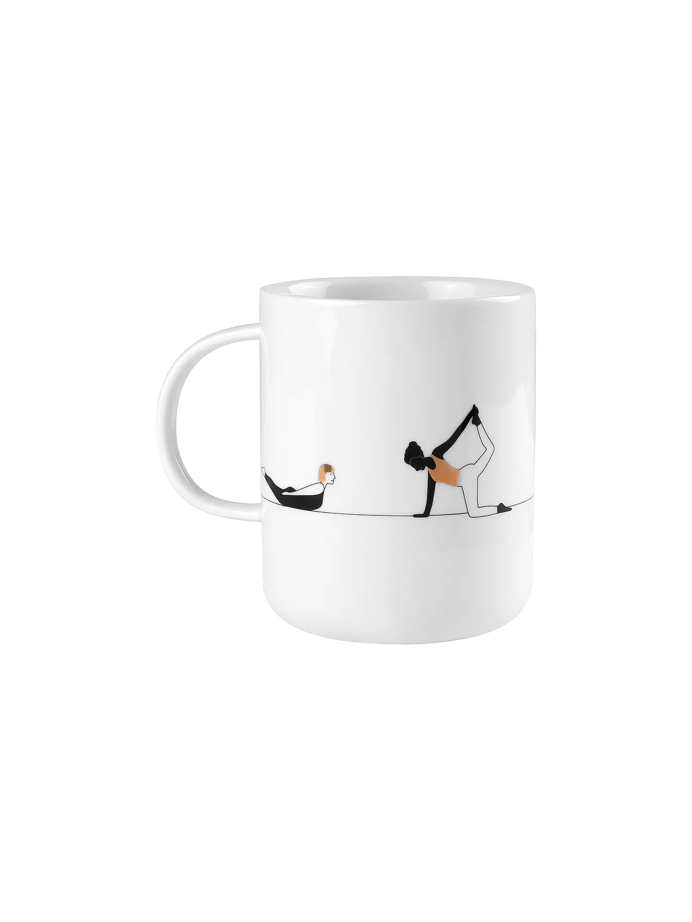 RAEDER | Henkeltasse RADFAHREN 8cm | weiss